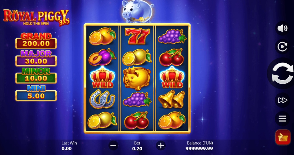 Use your no deposit bonus on Gamzix's 3x5 Royal Piggy: Hold The Spin slot at Ice Casino in Canada